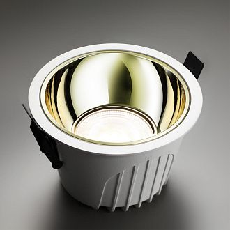 Светильник LED 11 см, 20W, 4000K, NovoTech SPOT KNOF 358696, белый-золото, вр 9,5 см