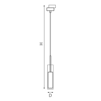 Комплект с подвесом Cilino 8*42 см, 1*GU10*40W Lightstar Cilino L1T756012 золото