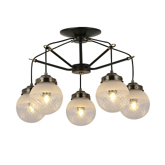 Светильник подвесной 59 см, 200W,  EVOLUCE  STRICCE SLE110302-05  Черный, Бронза