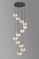 Люстра 78156-T12, D600 / H150* мм LED, 380W, 3000/4000/6000K, Alva Donna, GD/BK