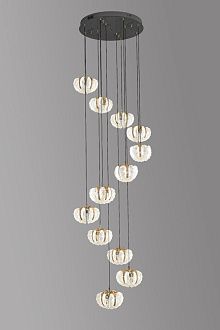 Люстра 78156-T12, D600 / H150* мм LED, 380W, 3000/4000/6000K, Alva Donna, GD/BK