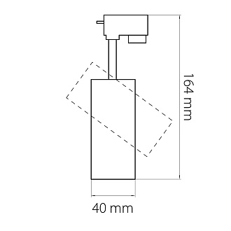 Светильник светодиодный для 1-фазного трека 4*16,4 см, 7W 3000K Lightstar Volta 227236 белый