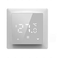 Donel Термостат с датчиком пола, программируемый с Wi-Fi , 16 A, 55*55 мм., белое стекло, серия DTEF, DTEF16W-WiFi
