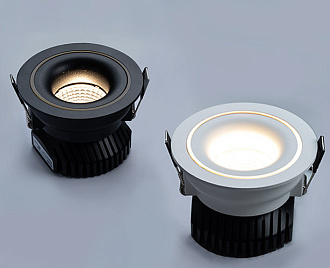Встраиваемый LED светильник Italline IT02-008 dim white, 12W LED, 3000K, белый, вр 8,5 см