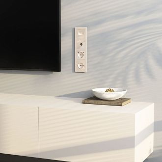 W1183043 ТВ-розетка оконечная, айвори акрил Werkel, 4690389197130