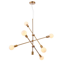 Подвесная люстра Freya Octavia FR5043PL-06BS, диаметр 83 см, латунь