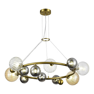 Люстра подвесная 95*200 см, 12*G9, 20 м2 ST Luce SL1515.303.12 латунь