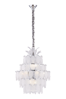 Люстра Ø430 x H550, мм, 12*40W (480W), CHROME+WHITE (Хром+Белый) NewRgy 8775/12CR CHROME+WHITE
