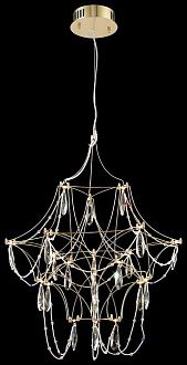 Подвесная люстра 60 см, 21W, 3000K, Wertmark Felicia WE336.21.326, золото