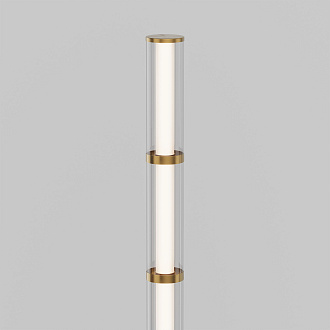 Напольный светодиодный светильник 30*30*160 см, *LED, 40W, 3000 Eurosvet Stark 80537/1, латунь