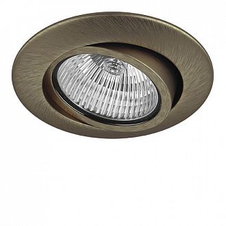 Встраиваемый светильник Lightstar 011081 Teso Бронза зеленая, вр 6,5 см