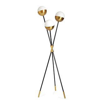 Торшер Caracas Tripod Floor Lamp 50*50*165 см, 3*E27*60W, ImperiumLoft 41.081-0, Чёрный, Латунь