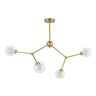 Светильник подвесной 76*59 см, 4*G9*5W 4000K EVOLUCE Arcus SLE1106-203-04 золотистый