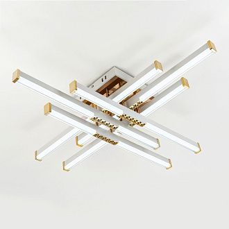 Светильник 77*77*13 см, LED*80W, 3000-6000K, Modelux  MDL.9376.700CL WH, Белый, Золото