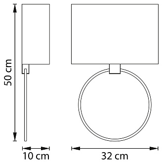 Бра 1*32 см, 2*E14*12W, Золото Lightstar Regolo 713623