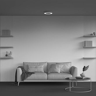 Потолочный светильник 30*6 см, *LED*24W, 4000K, Maytoni Lua C093CL-24W4K-W, Белый