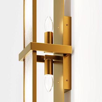 Бра 12,5*11,5*55 см, 2*E14, Maytoni MARMO MOD099WL-02G латунный