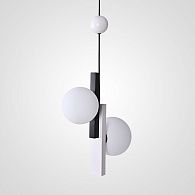 Подвесной светильник PANSY C D39 White 44*39*44 см, 2*E27*60W, ImperiumLoft PANSY01, Чёрный, Золотистый, Серебристый