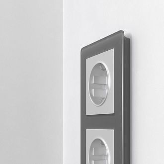 W0032704 Рамка на 3 поста Acrylic, графит Werkel, 4690389184895