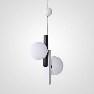 Подвесной светильник PANSY C D39 White 44*39*44 см, 2*E27*60W, ImperiumLoft PANSY01, Чёрный, Золотистый, Серебристый