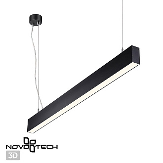 Светодиодный светильник 90 см, 42W, 4000K, Novotech Iter 358880, черный