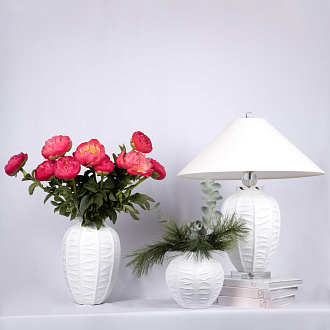 Ваза 21*19,5 см,  LOFT IT Blanca 10265V/S белый