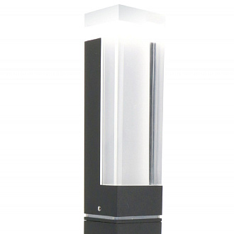 Уличный светильник Favourite Pillar 2861-1F, L50*W50*H600, Уличный светильник; металлическое основание черного цвета; плафон из акрила, IP54; свечение мягкое