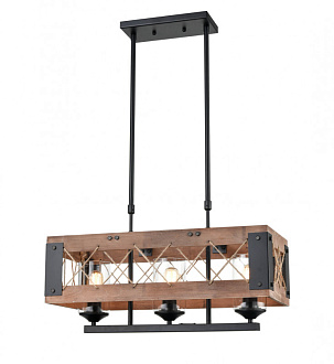 Подвесной светильник 26*60*100 см, 3*E27 античный черный Vele Luce Cubo VL6052P03
