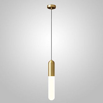 Подвесной светильник SIGLEIF Brass 4*4*37 см, 1*E27*60W, ImperiumLoft sigleif01, Латунь