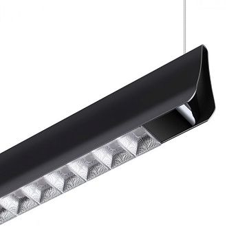 Светильник подвесной диммир. со сменой цв. температуры (управл. - пульт ДУ или прилож. Smart Life) 119*3,1*208,3- см, 1*LED*36WW, 3000-5700K, Novotech Iter NOV359550, черный