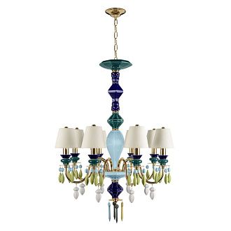 Подвесная люстра 63 см, Loft IT Grace 10203/8 Green, золото