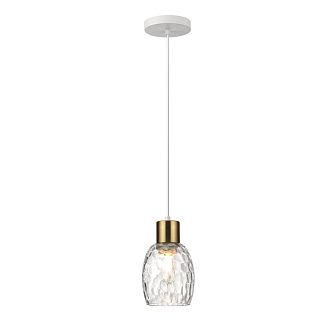 Подвес 12*12*150 см, 1*E27 Lumion Ice 6583/1A белый, золотой