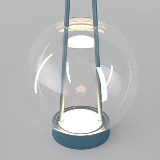Настольный светильник 20*20*32 см, LED*6W, 3000K, Eurosvet Frasco 80507/1, синий, a069348
