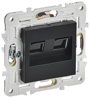 SKANDY Розетка комп. 2-ая RJ45 кат.6 SK-K04Bl черн. IEK, SK-K20-2-K02