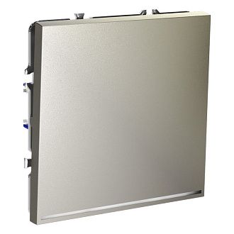 Проходной переключатель встраиваемый Voltum S70 одноклавишный с подсветкой 10А, шелк пластик Soft touch VLS010404