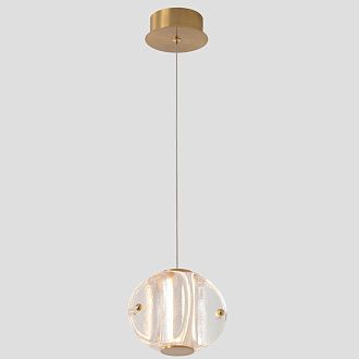 Светильник подвесной *11,8*9,7-15-220 см, *LED*4W, 3000K, Crystal Lux Rich RICH SP4W LED, Латунь