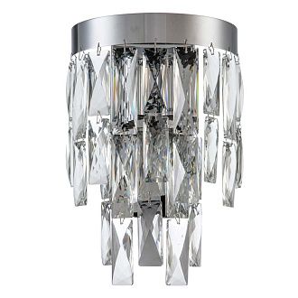 Настенный светильник 220*130*300 мм, 2*E14 хром Indigo Anna V000388, 12029/2W Chrome