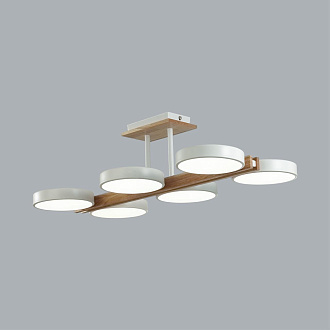 Потолочный светильник 33*65*17 см, 1*LED*72W 3000-4000-6000K Lumion Plato 8030/108CL белый, дерево