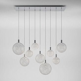 Подвесной cветильник 111,5*23*150- см, *LED*45W, 3000K, Eurosvet Gemini, 90353/9 хром, 4690389210129