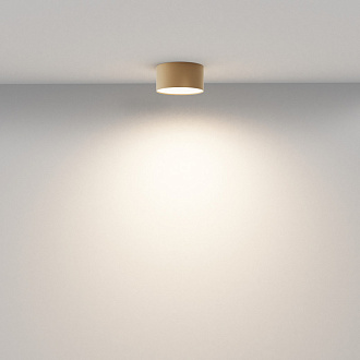 Накладной светильник 12*12*6 см, LED, 12W, 3000К, Maytoni Technical Zon C032CL-12W3K-RD-MG золото матовое