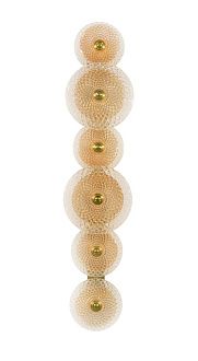 Бра W200 x H930, мм, 30W, GOLA+CLEAR+AMBER (ЗОЛОТОЙ+ЯНТАРНЫЙ) NewRgy W5856P/6 GOLD+CLEAR+AMBER
