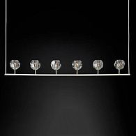 Люстра RH Boule De Cristal Linear Chandelier 6 Nickel 168*13*150 см, 6*E14*40W, ImperiumLoft 40,1222, Никель