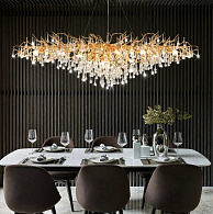 Светильник подвесной ElegantLight DZN-8197 GOLD/ЗОЛОТО D1200*600/H2000/12/G9/35W RAIN 22-07