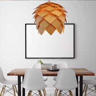Подвесной светильник Crimea Pine Cone natural wood D20 20*20*20 см, 1*E27*60W, ImperiumLoft 40.51, Коричневый, Красный