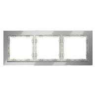 Рамка стеклянная Voltum S70 на 3 поста, сталь, стекло Стекло/пластик  VLS110305