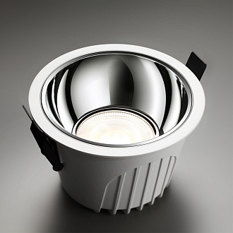 Светильник LED 11 см, 20W, 4000K, NovoTech SPOT KNOF 358693, белый-хром, вр 9,5 см