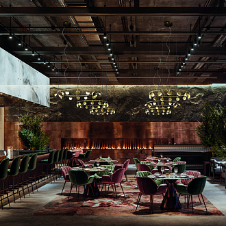 Подвесной светильник *106*200 см, LED *  60W, 3000К Mantra Shell 7357, золотой