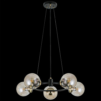 Люстра подвесная Citilux Планета CL105155 Венге+Бронза, диаметр 56 см.