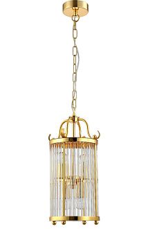 Светильник подвесной 23 см, Crystal Lux TADEO SP4 D200 GOLD/TRANSPARENTE Золото