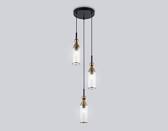 Подвесной светильник **-120 см, 3*E14*40W, K, Ambrella Light High Light LH55252, черный, латунь